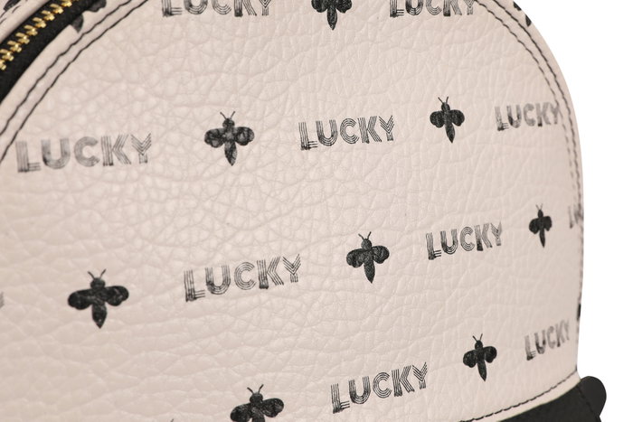 Lucky Bees Mochila Crema y Negro Lucky Bees Mochila Crema y Negro